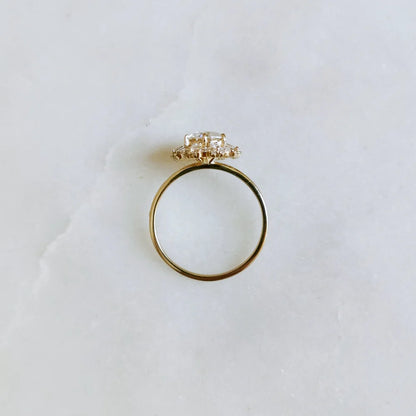 14K Tournesol Solitaire Moissanite Ring