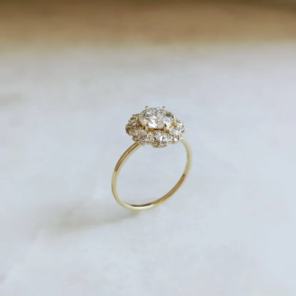 14K Tournesol Solitaire Moissanite Ring