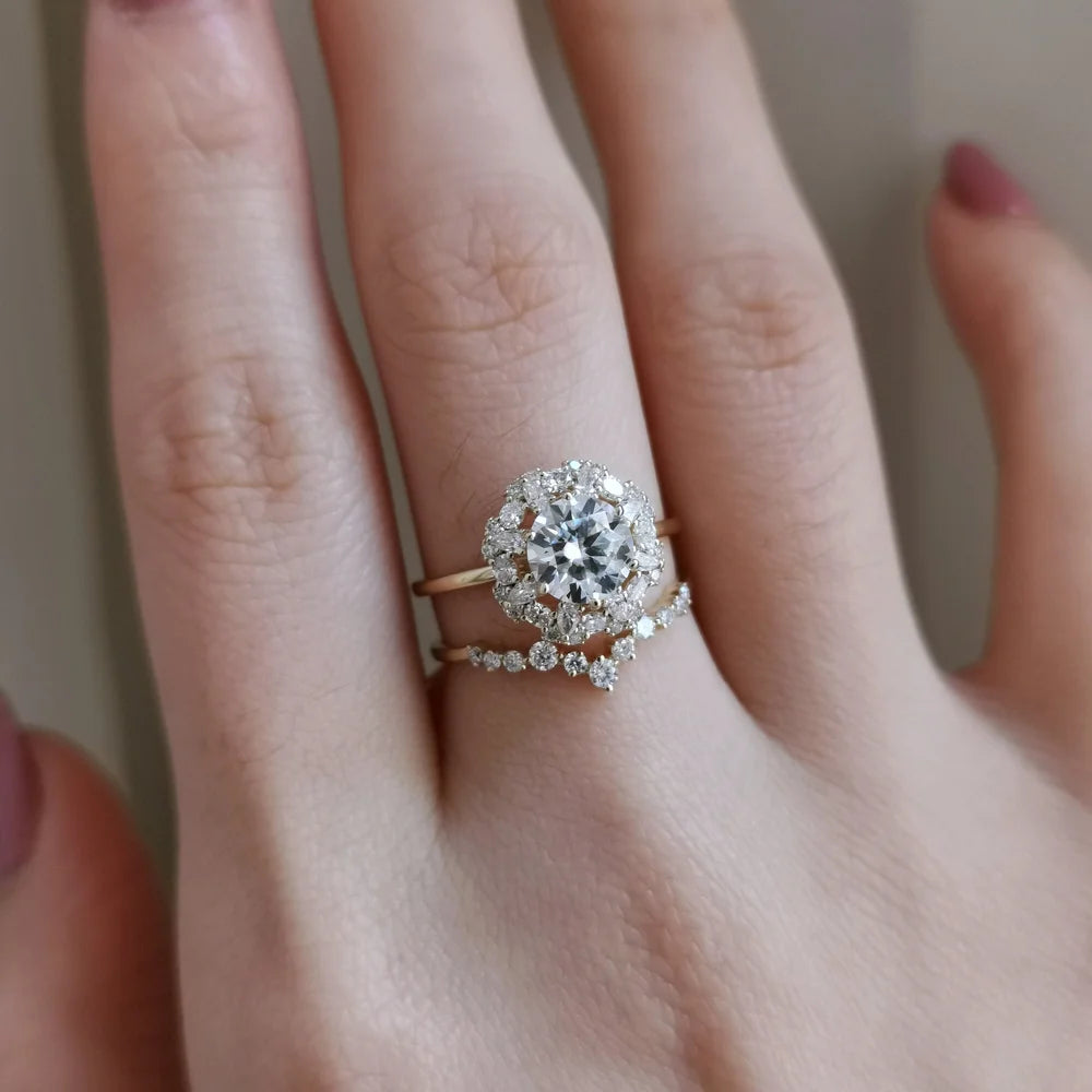 14K Tournesol Solitaire Moissanite Ring
