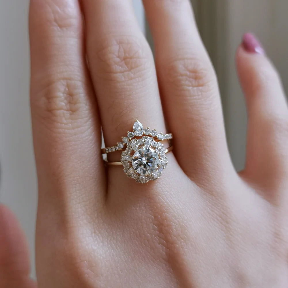 14K Tournesol Solitaire Moissanite Ring