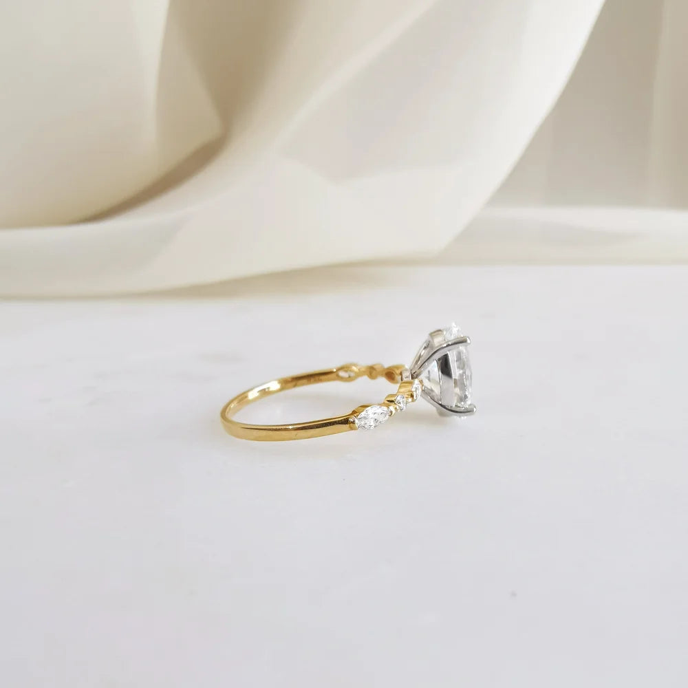 Fraise Solitaire Engagement Ring