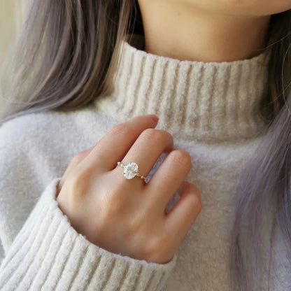 Fraise Solitaire Engagement Ring