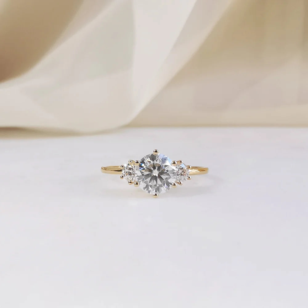 18K Andrée Solitaire Moissanite Engagement Ring