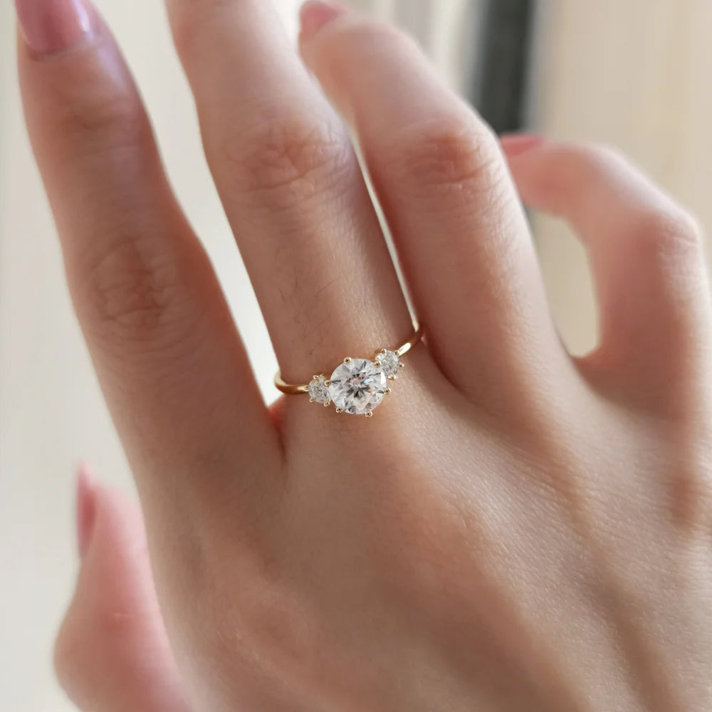 18K Andrée Solitaire Moissanite Engagement Ring