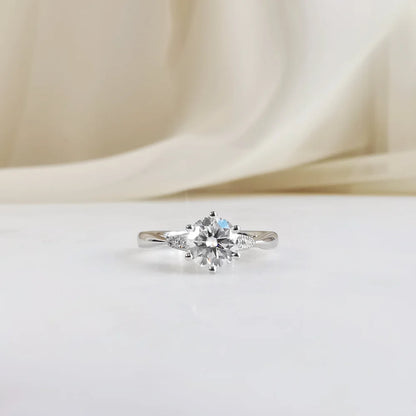 18K Alia Solitaire Moissanite Engagement Ring