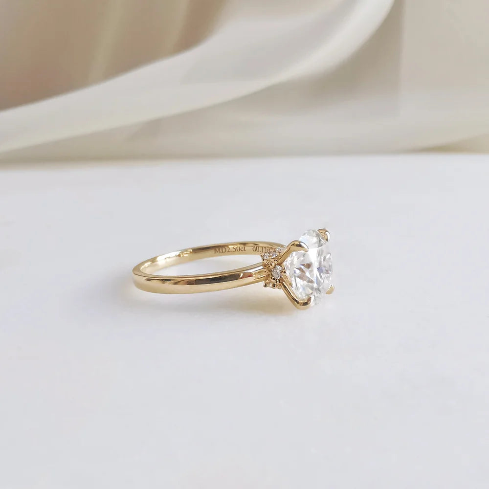 18K Aurelie Solitaire Moissanite Engagement Ring