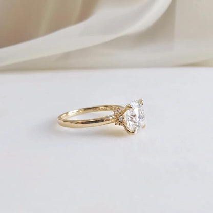 18K Aurelie Solitaire Moissanite Engagement Ring