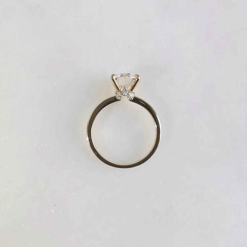 18K Aurelie Solitaire Moissanite Engagement Ring