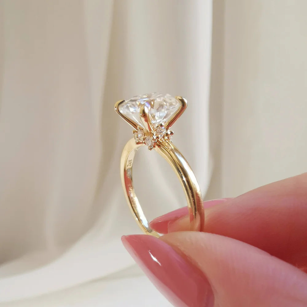 18K Aurelie Solitaire Moissanite Engagement Ring