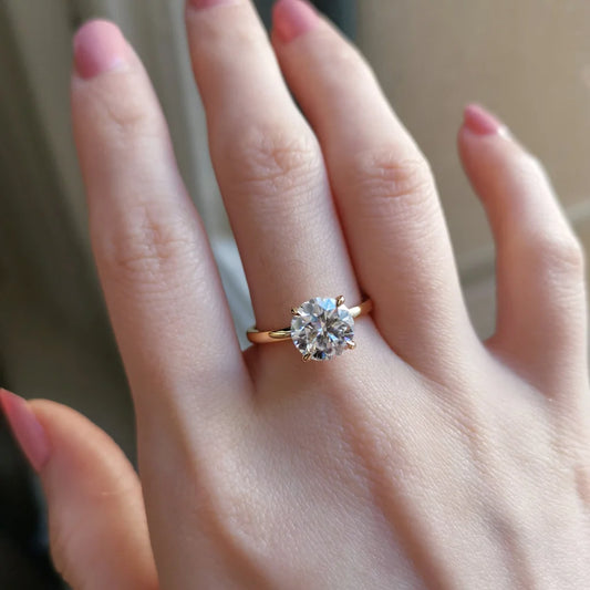 18K Aurelie Solitaire Moissanite Engagement Ring