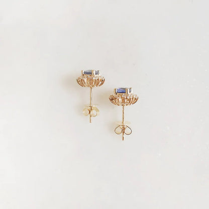 Snowflake Sapphire Earrings