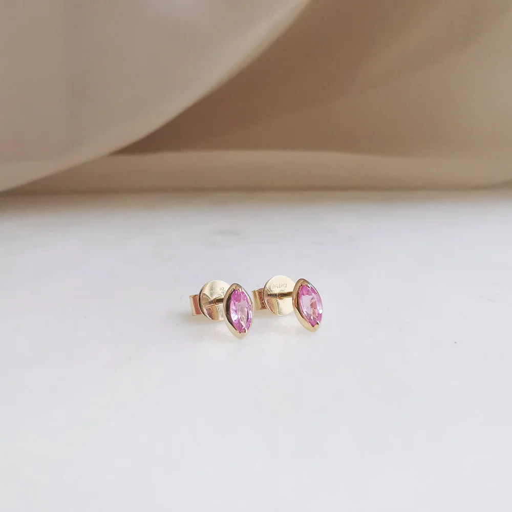 Aria Pink Sapphire Earrings