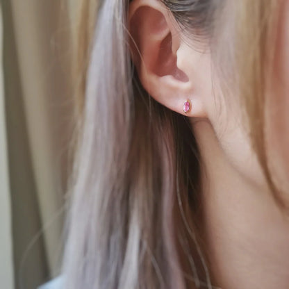 Aria Pink Sapphire Earrings