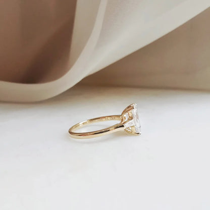 Charlotte Emerald Cut Moissanite Ring