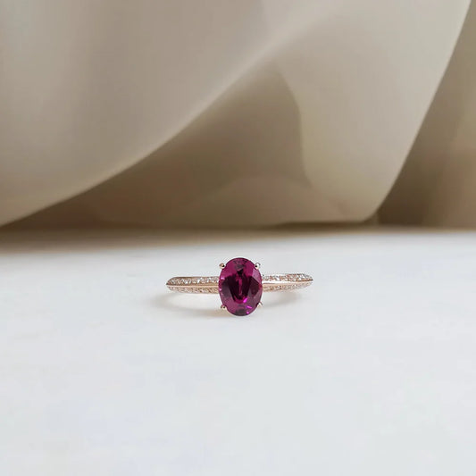 Chloe Purple Garnet Ring