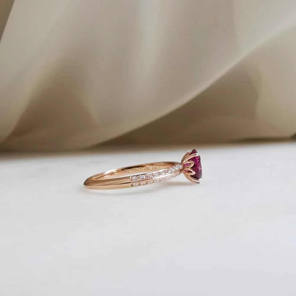 Chloe Purple Garnet Ring