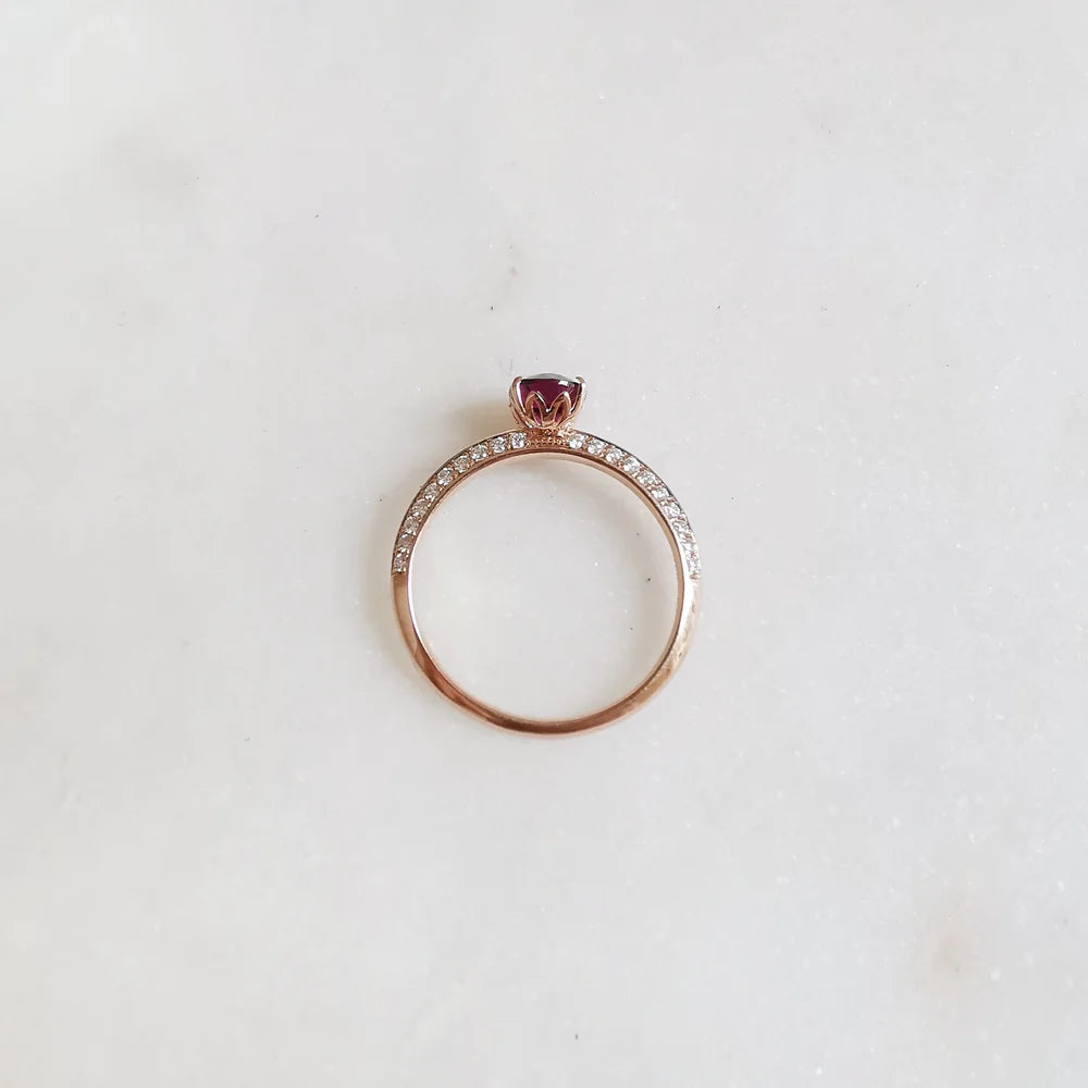 Chloe Purple Garnet Ring