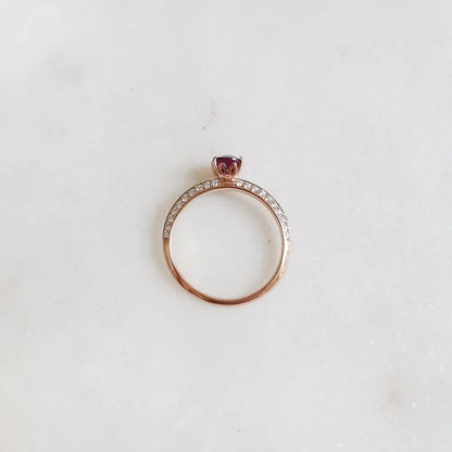 Chloe Purple Garnet Ring