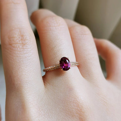 Chloe Purple Garnet Ring