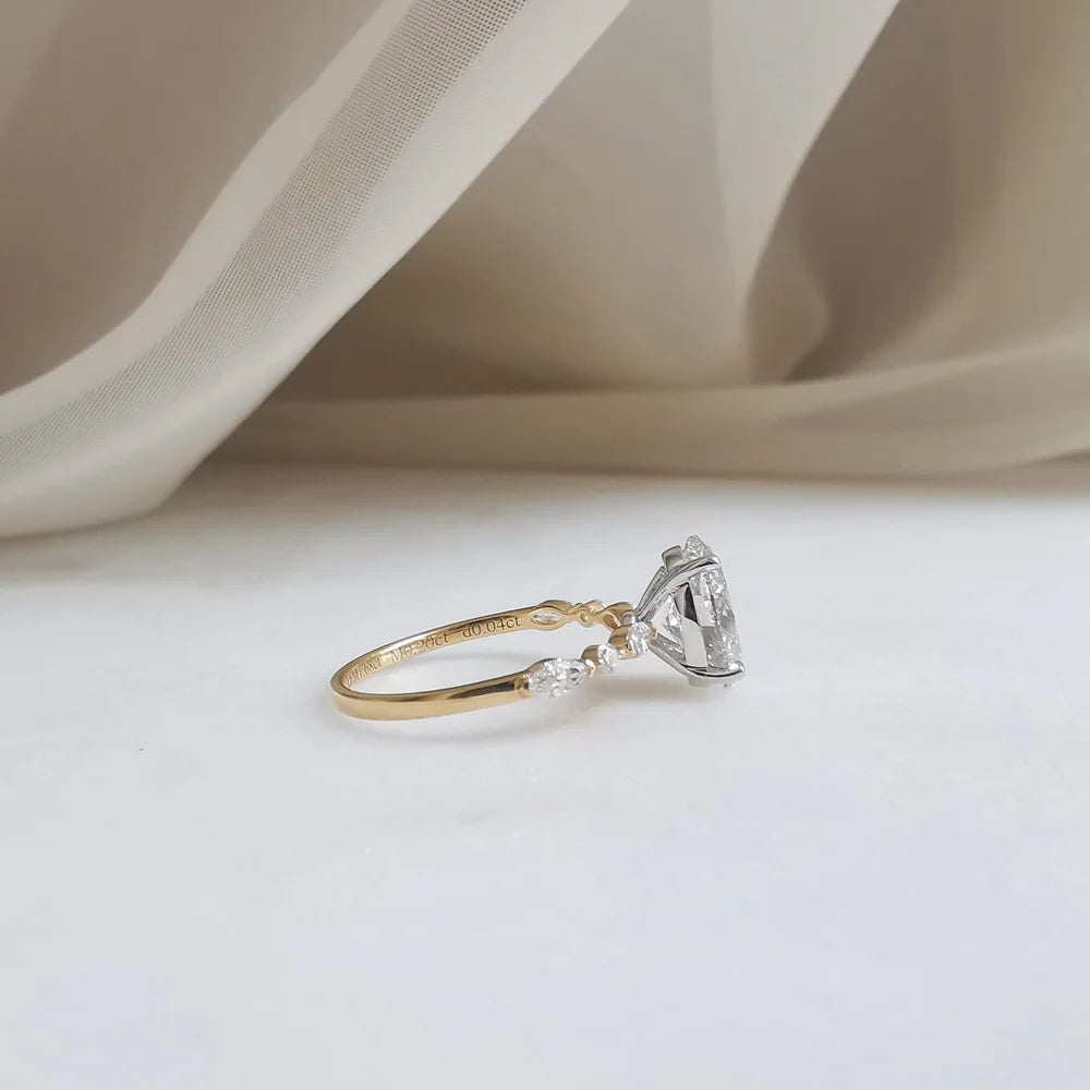 Fraise Solitaire Ring