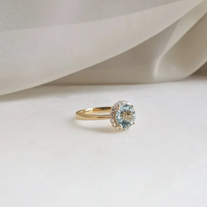 Aquamarine Orb Ring