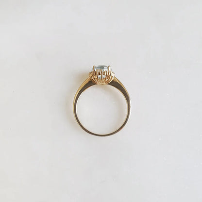 Aquamarine Orb Ring