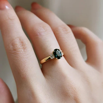 Ava Green Sapphire Ring