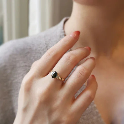 Ava Green Sapphire Ring