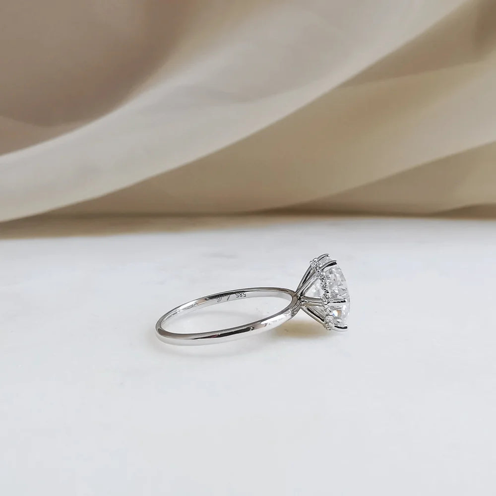 14K "The Diamond Wreath" Moissanite Ring