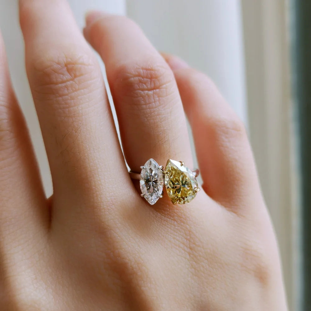 18K “You & Me” Moissanite Ring