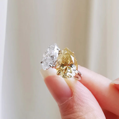 18K “You & Me” Moissanite Ring