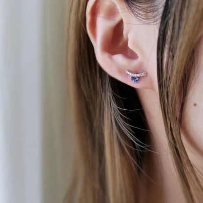 18K Lydia Pear Sapphire Studs