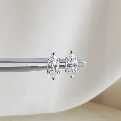 18K Marquise Lab-grown Diamond Studs