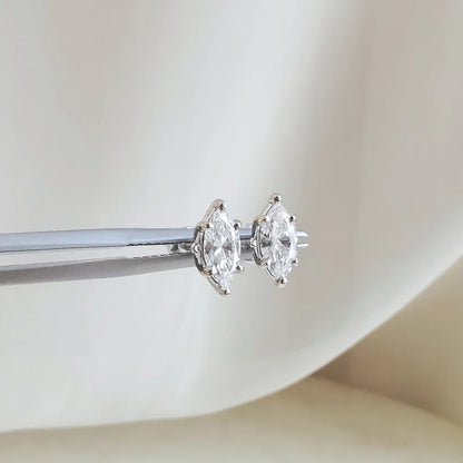 18K Marquise Lab-grown Diamond Studs