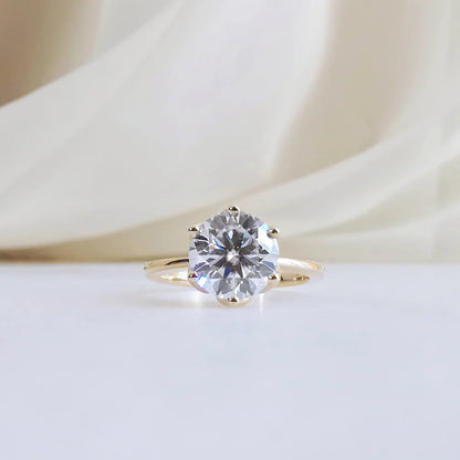 18K Aggie Moissanite Ring