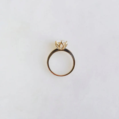 18K Aggie Moissanite Ring