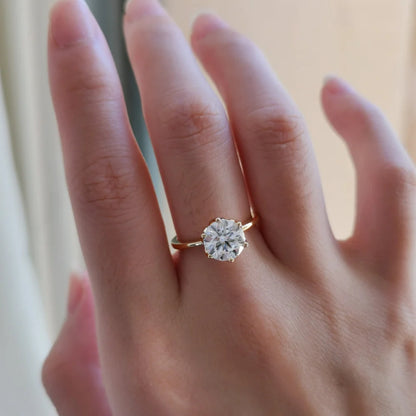 18K Aggie Moissanite Ring