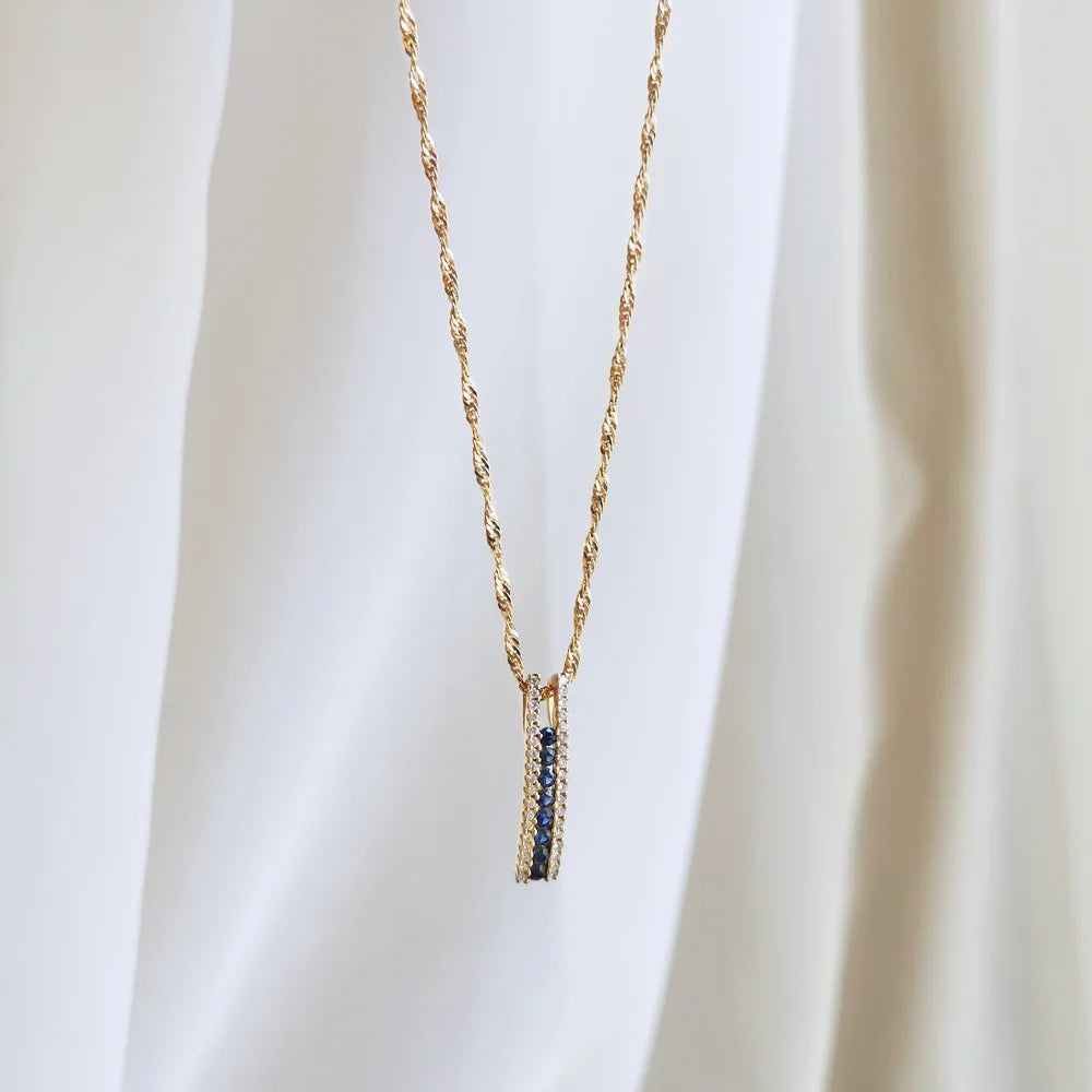 18K Samuel Sapphire and Diamond Pendant