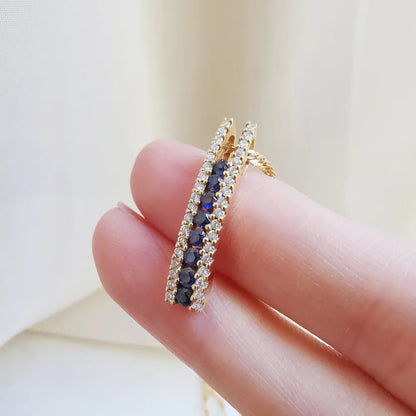 18K Samuel Sapphire and Diamond Pendant