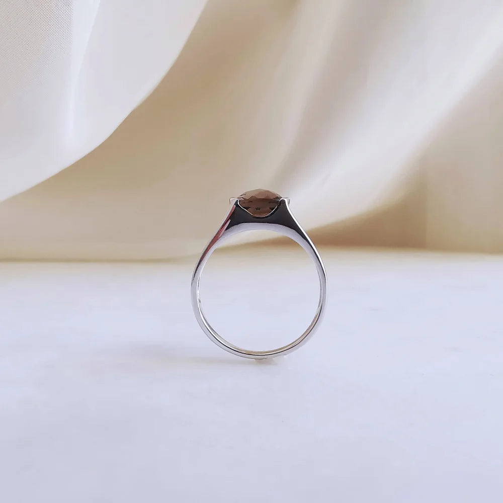 18K Smokey Quartz Ring