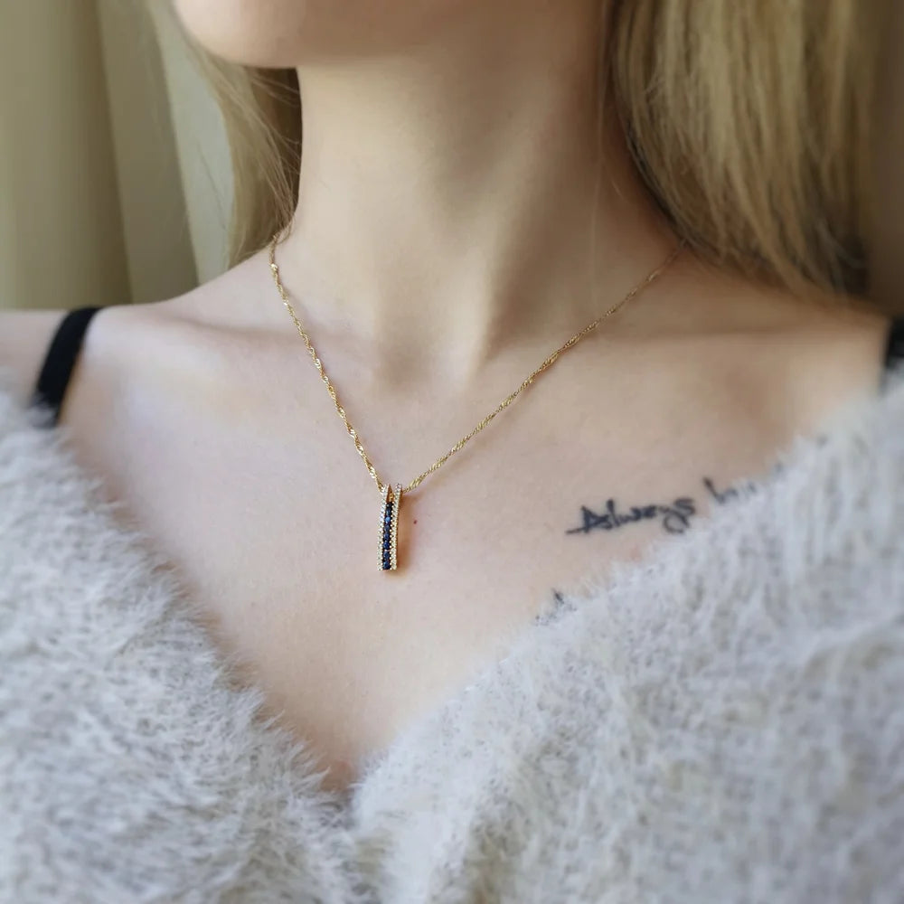 18K Samuel Sapphire and Diamond Pendant