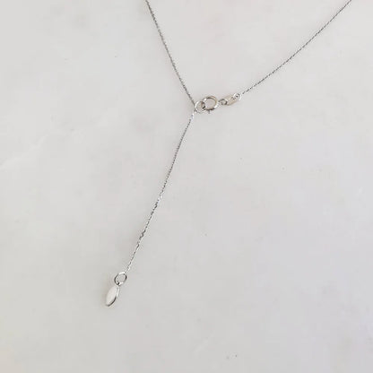 18K Floating Pear Pink Sapphire Necklace