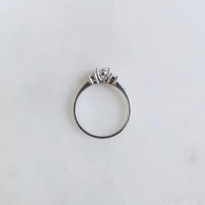 18K Celestine Moissanite Ring