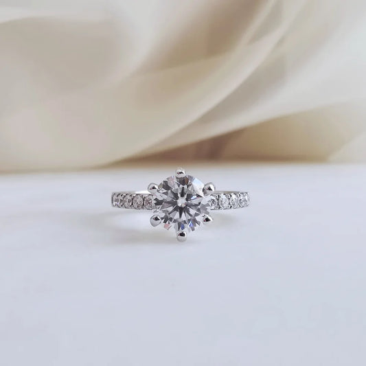 18K Trisha Moissanite Ring