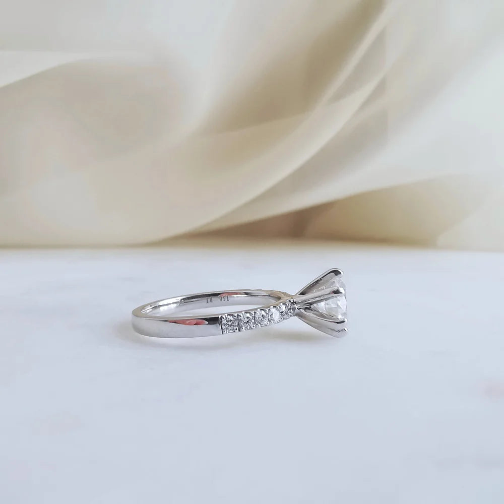 18K Trisha Moissanite Ring