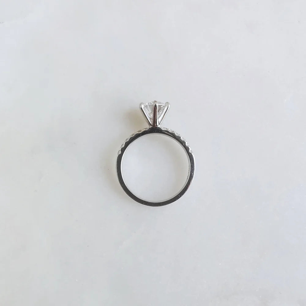 18K Trisha Moissanite Ring