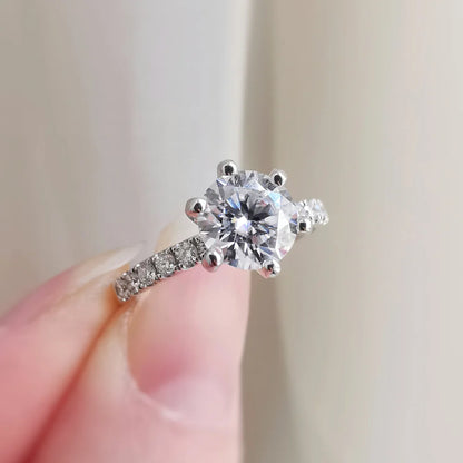18K Trisha Moissanite Ring