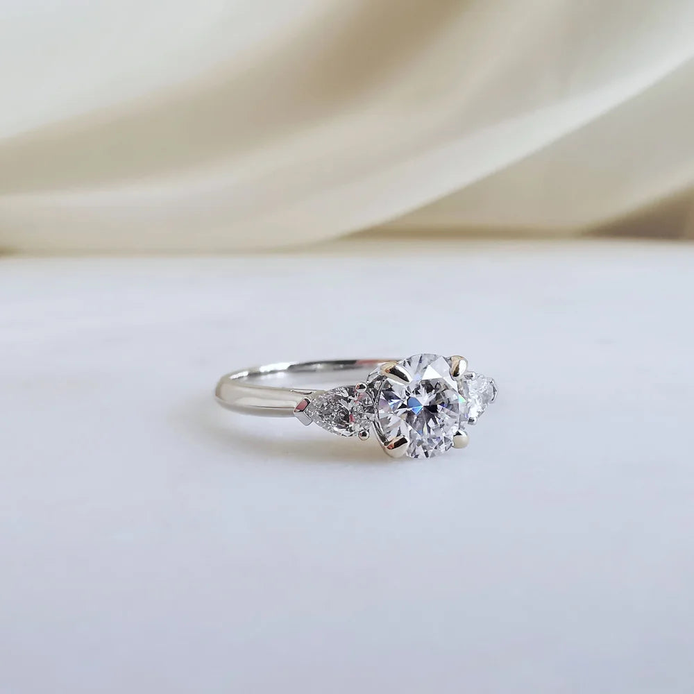 The Audrey Round Moissanite Ring