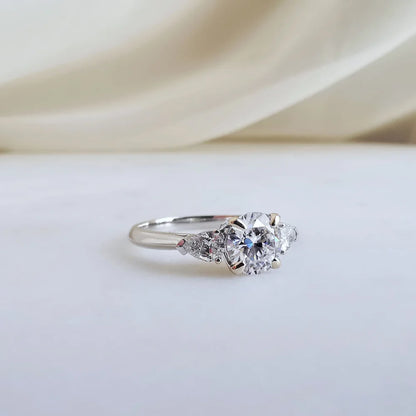 The Audrey Round Moissanite Ring