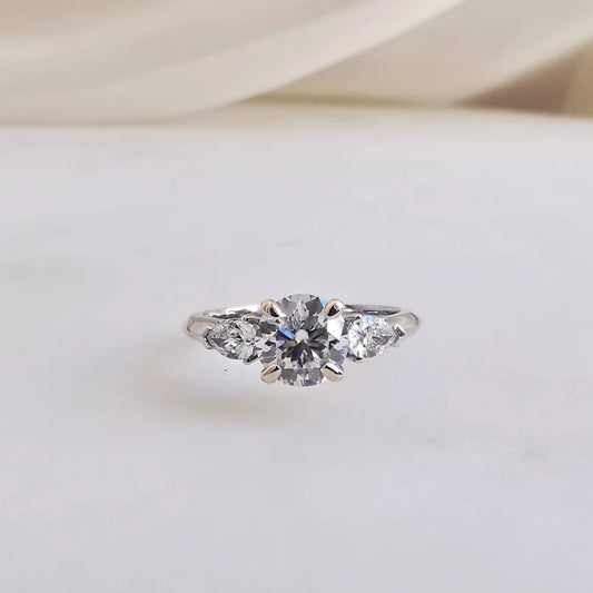 The Audrey Round Moissanite Ring